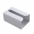 Caja de pañuelos de pared gris grande, soporte de papel sin perforación para baño. - L / Gris