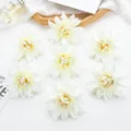 Künstliche weiße 10cm Dahlien Blumen Kunstseide Blumen für Heimdeko DIY Fotografie - Milchweiß