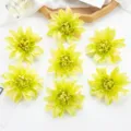 Künstliche 10cm Dahlien Blütenköpfe Seidenblumen für DIY Heimtextilien und Fotografie - Obstgrün