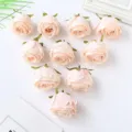 Künstliche rosa Rosenblüten Köpfe für DIY Handwerk, Hochzeitsdeko und Heimgeschenkbox. - Hellchampagner