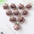 Kunstseide vintage lila Rosenblüten Köpfe für DIY Handwerk Hochzeit und Geschenkbox Dekoration. - Kaffeebraun