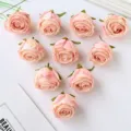 Rosa künstliche Rosenköpfe, Seidenblumen für DIY Handwerk, Hochzeit Heimdekoration. - Nude