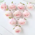 Künstliche Rosenköpfe hellrosa Seidenblumen für DIY Handwerk und Hochzeitsdekoration - Hellrosa