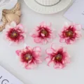 Artificial pink peony flower heads for wedding decoration, DIY crafts and floral arrangements. - Rose Red and White