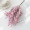 Pink artificial pampas grass dried reed bouquet for home decor wedding floral arrangement - Purple