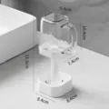 Moderner Acryl-Zahnbürstenhalter mit umgedrehtem Mundspülbecher, Badezimmer Ständer. - Klarweiß