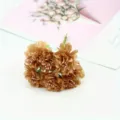 Kuenstlicher khaki Blumenstrauss DIY Material fuer Hochzeitsbox Dekoration Bastelarbeit. - Strauß mit 6 Blumen / Kaffee