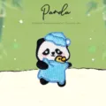 Suesse Panda Stickerei Aufnaeher niedliches Tier Buegelbild Kleidung Zubehoer DIY - Schlafanzug Panda / 32x21mm