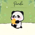 Niedlicher Cartoon Panda Stickerei Aufnäher, DIY Kleidung Zubehör und Textil Dekoration Sticker. - Kleine Stern Panda / 30x21mm