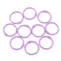 Detailansicht lila Metall Ringbinder Ringe, ideal für DIY Notizbücher und Schlüsselringe. - Durchmesser 30MM / Hellviolett