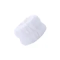 White absorbent wristbands for washing face, soft fluffy sweat bands for sports and daily use. - Single Piece / White