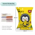 Grote vacumeerzak opbergzak 80x60cm geel cartoon pinguin patroon voor kleding dekbed - Space Goose 60x80