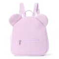 Cute purple corduroy backpack with bear ears, casual school bag for kids and daily use. - Corduroy Purple