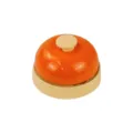 Orange and beige pet training bell toy, durable interactive clicker for dogs and cats. - Call Bell / Orange
