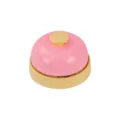 Pink and yellow pet toy interactive treat dispenser or chew toy for cats and dogs pets. - Call Bell / Pink