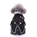 Cane animale domestico vestito smoking gessato formale matrimonio abito bello gentiluomo - Taglia S / SDZ75 Smoking a righe di alta qualità