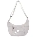 Japanese style crescent ita bag with clear window for pins and charms - Gray