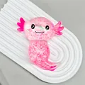 Niedliches rosa glitzerndes Axolotl Squishy Spielzeug zur Entspannung und zum Spielen. - Axolotl Squishy / Rosa Axolotl