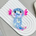 Süßes blaues Glitzer Axolotl Squishy Spielzeug zum Stressabbau und langsamen Aufsteigen. - Axolotl Squishy / Blauer Axolotl