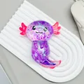 Niedliches lila Glitzer Axolotl Quetschspielzeug zum Stressabbau und zur Dekoration - Axolotl Squishy / Lila Axolotl