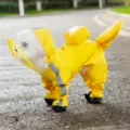 Imperméable jaune pour chien avec capuche transparente, bandes réfléchissantes et bottes intégrées. - XS / Jaune Rocker