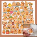 Leuke Capybara Sticker Pack Cartoon Sticker DIY Dagboek Kantoorartikelen Set Variant 01 - Capybara (50 Stuks Pak) / 50 Stuks