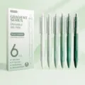 Verloop gelpen set van 6 stuks, 0.5mm zwarte inkt sneldrogend glad schrijven studenten - Zhinan Jiuxu / 6 Stuks Verpakking / Groen