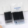 Zwarte gelpen navullingen 0.5mm fijne punt soepel schrijven 20 stuks verpakking voor school - 0.5mm / Sneldrogende ST-vullingen met transparante huls - Set van 20