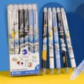 Doos van 6 astronaut uitwisbare gelpennen 0.5mm schattige studenten schrijfwaren - Kristalblauw