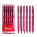 0.5mm Uitwisbare Gelpennen Rode Inkt Intrekbare Wrijvingspennen Kantoorartikelen 6 St - 6 Stuks Verpakking / Rood