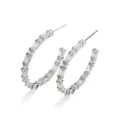 Verschoven Baguette Zirconia (EP5567) / Zilver met Witte Zirconia