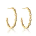 Micro-Pave Stijl (EP5570) / Goud Met Witte Strass