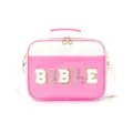 Multifunktionale tragbare Buchaufbewahrung Tasche rosa Buchstabe Umhängetasche gross - Fuchsia