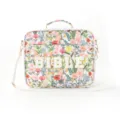 Floral pattern Bible storage shoulder bag with top handle and spacious multi-purpose design - White Floral