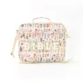 Floral Bible cover bag with handle and shoulder strap, stylish book storage organizer daily. - White Floral