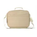 Beige multi-functional canvas shoulder bag, large capacity portable organizer bag SKU - Corduroy Khaki
