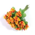 Künstliche zweifarbige Beeren Blumenstrauß DIY Blumen Zubehör für handgemachte Basteln. - Zweifarbige Beeren-Staubblatt Orangegelb