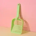 Paletta per sabbiera per gatti in plastica verde con grandi fori, utensile per animali. - Verde