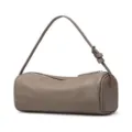 Bolso de hombro cilíndrico gris, elegante mini bolso de mano de barril para mujer diario. - Gris