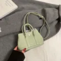Mini Light Green Crossbody Bag Cute Top Handle Handbag Casual Everyday Fashion Purse - S / Mint Green