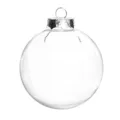 Klare transparente Kunststoff Weihnachtskugel Ornament für DIY Baum hängen Feiertag Dekoration Detail - 6cm / Transparent