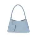Bolso de hombro minimalista de cuero para mujer elegante bolso hobo de cercanías azul claro - Azul