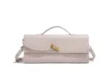 Woven leather shoulder bag baguette handbag stylish casual crossbody purse for women beige color - Sand