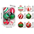 Lot de 6 boules de Noël peintes avec divers motifs festifs pour la décoration du sapin. - Style Peint 13 / Pack de 6 Pièces