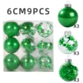 Weihnachtskugeln Set 6cm 9Stk bruchsichere Kunststoffkugeln fur Feier Party Dekoration. - Stil 5 / 9er Set