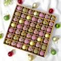 49Stk 3cm Christbaumkugeln Set Box Glitzer Matt Glänzend Deko Kugeln Weihnachtsbaum - Rosa Gold Mix (103D) / 49-teiliges Set