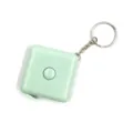 Mini metro a nastro retrattile portatile con portachiavi, simpatico metro quadrato in plastica. - Quadrato Verde Nordico