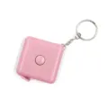 Mini metro a nastro rosa con portachiavi, attrezzo di cucito compatto e portatile utile. - Quadrato Rosa Nordico