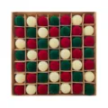 Beflockte Samt Christbaumkugeln Set, 3cm kleine Weihnachtskugeln zum Hängend und Tannenbaum Dekor. - 3cm 49 Stück/Packung / Rot, Grün & Weiß