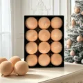 Beflockte Samt Weihnachtskugeln Set in Geschenkbox, elegante festliche Baumschmuck Dekoration. - Rot (ASSNR612-39) / 6cm (12 Stück/Box)